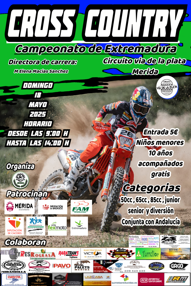 Cartel XC Mérida conjunta Andalucía